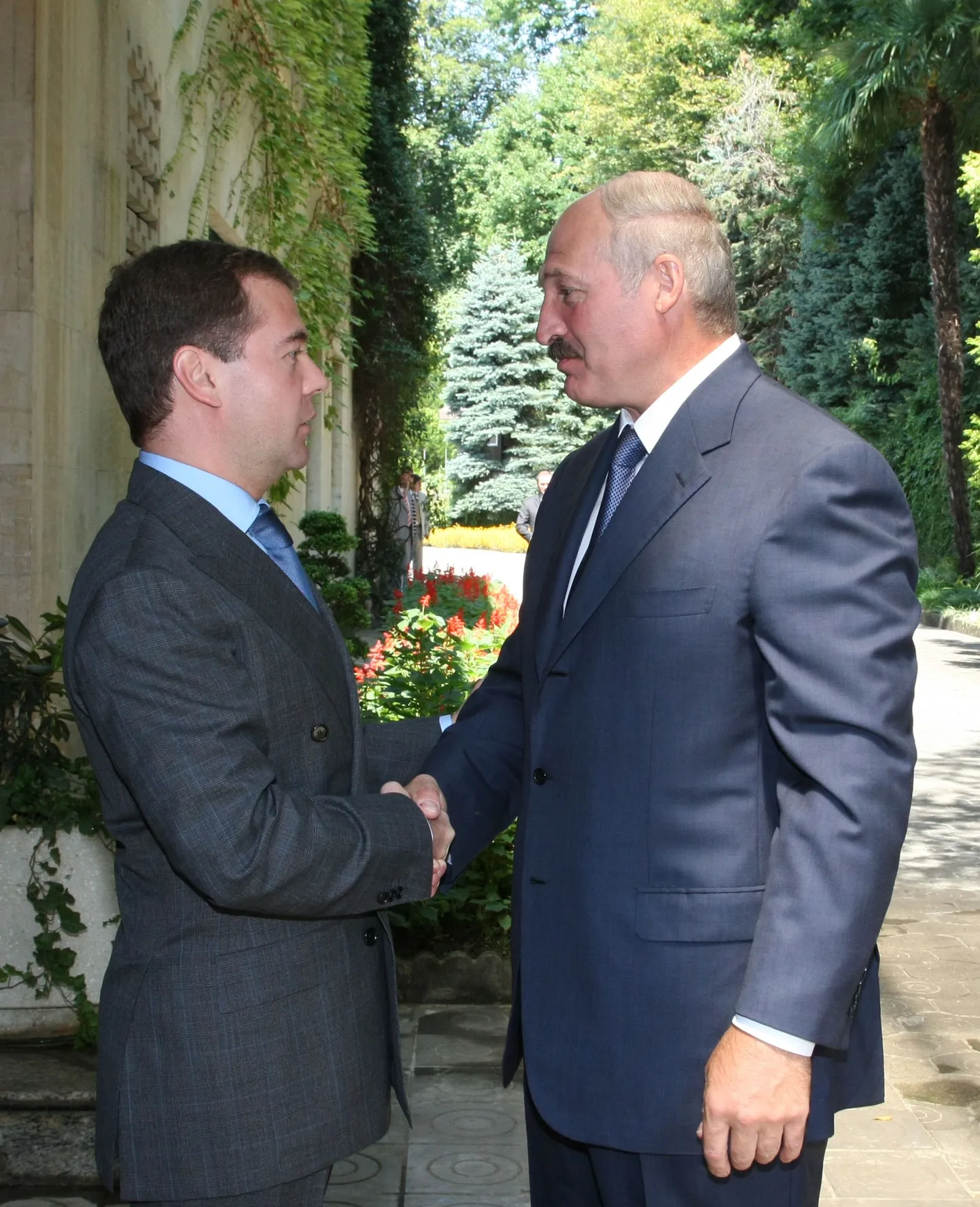 Venemaa president Dmitri Medvedev ja Valgevene riigipea Aleksandr Lukašenka.