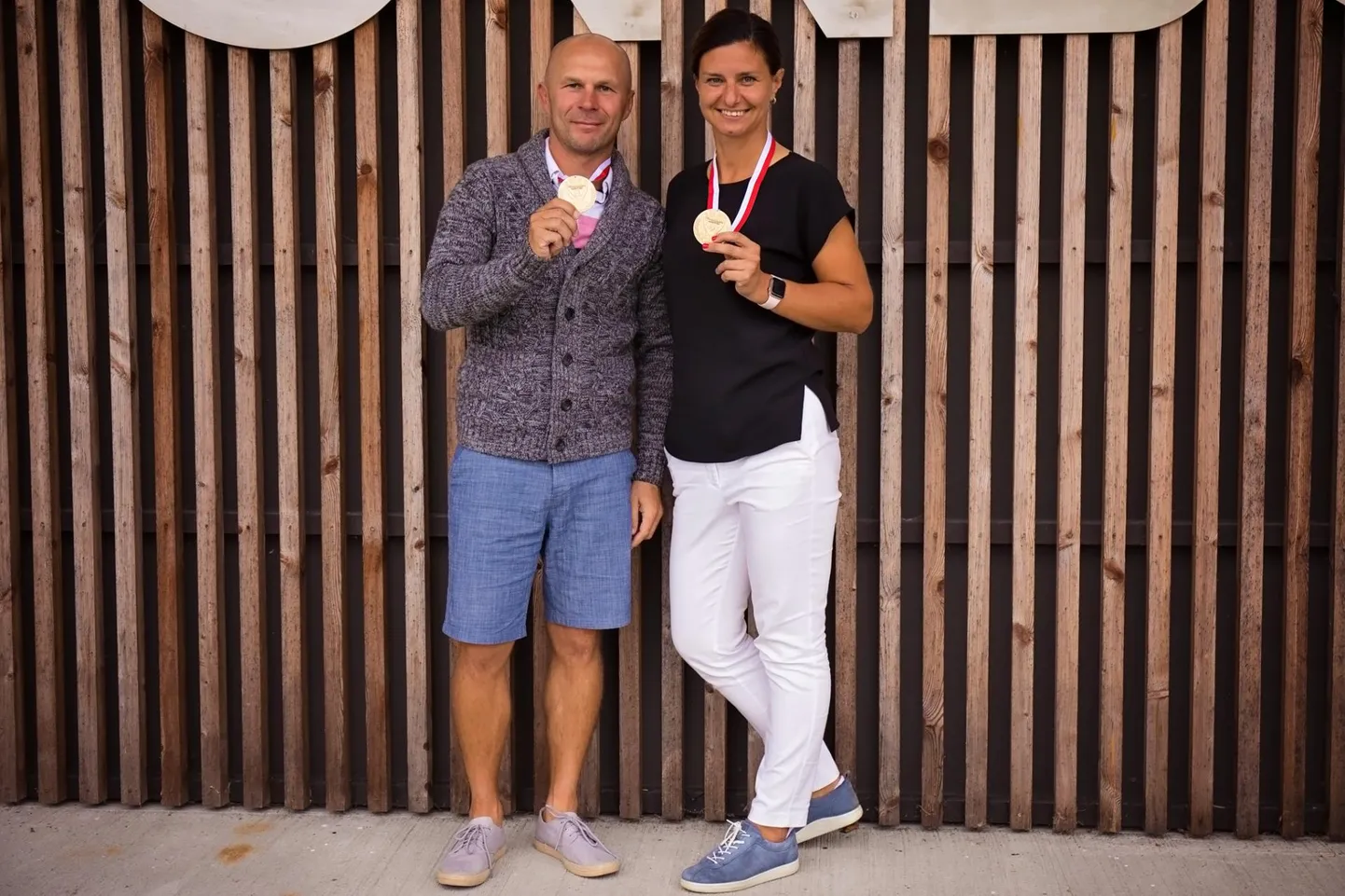Värsked Viljandimaa golfimeistrid Joel Rothberg ja Age Petter.