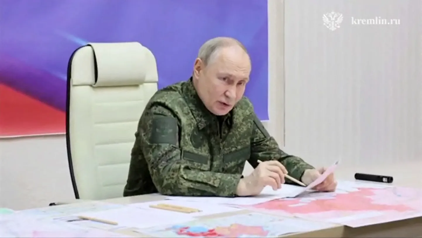 Vene režiimi juht Vladimir Putin eile väidetavalt Kurski oblastis.