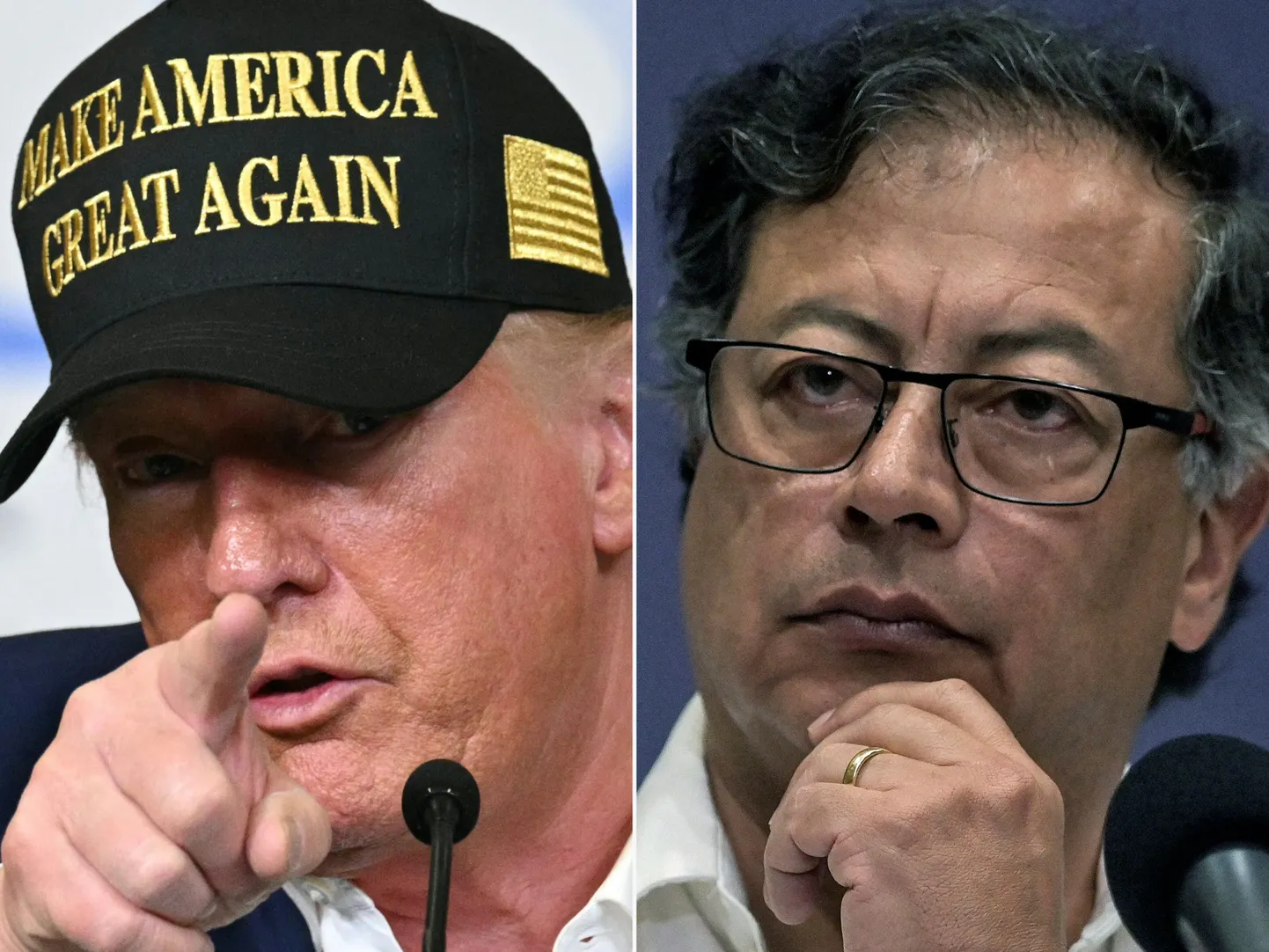Donald Trump ja Gustavo Petro.
