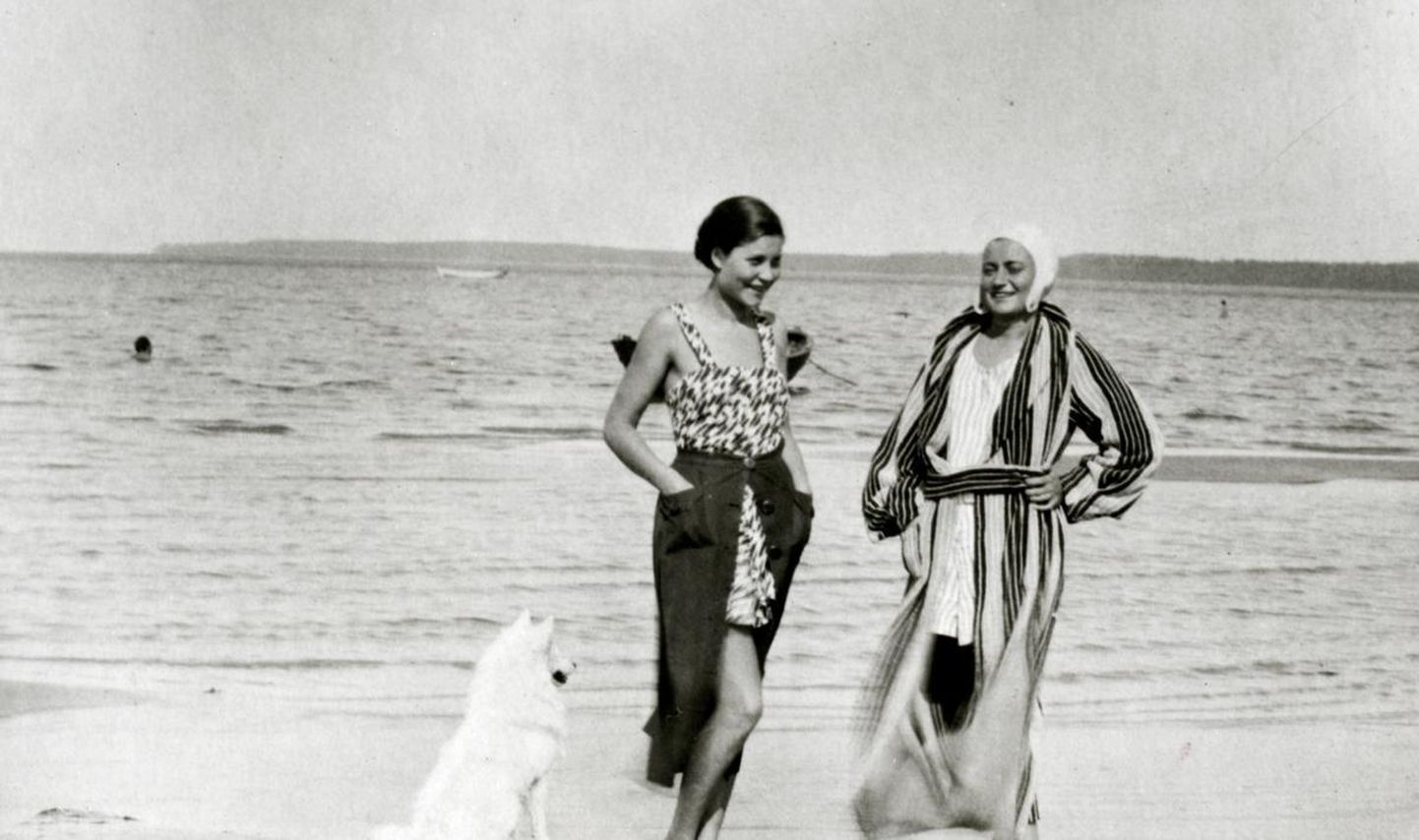 Suvitajad Võsu rannas 1936. aastal.