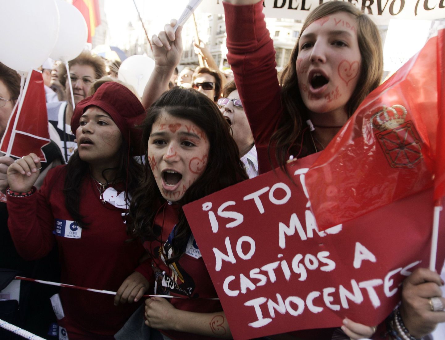 Abordivastane meeleavaldus tõi oktoobris Madridi tänavatele sadu tuhandeid inimesi.