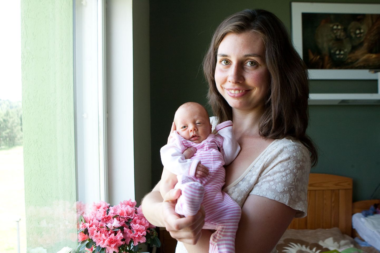 Marlis Timpmann Tallinna lastehaiglas koos tütre Pärliga, kes sündis 30. rasedusnädalal ja kaalus 1,4 kilo. Praeguseks ühe kuu vanune pääses haiglast koju möödunud reedel.
