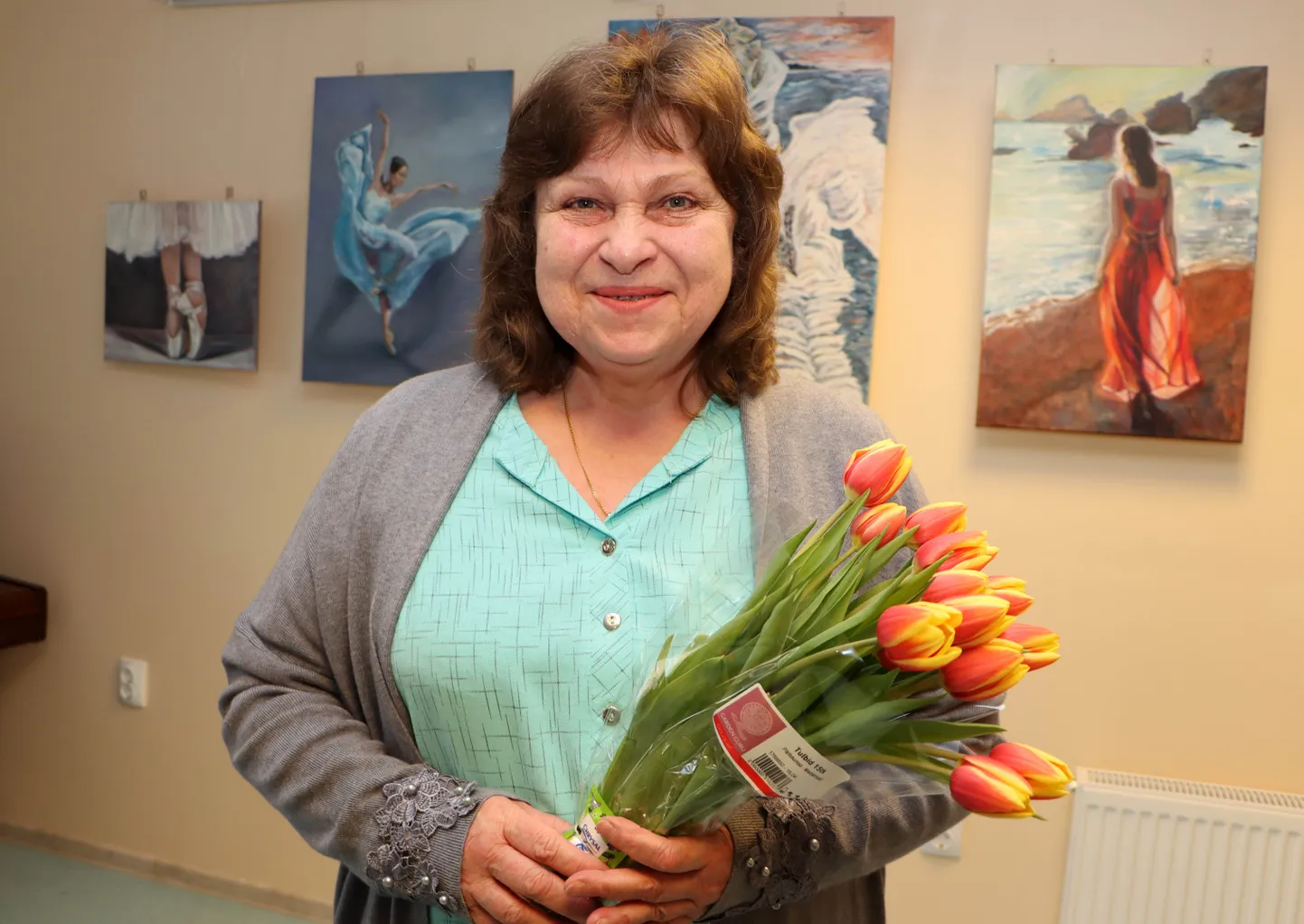 Olga Bogatõrjova kuulis näituse avamisele tulnud külalistelt rohkelt sooje sõnu.