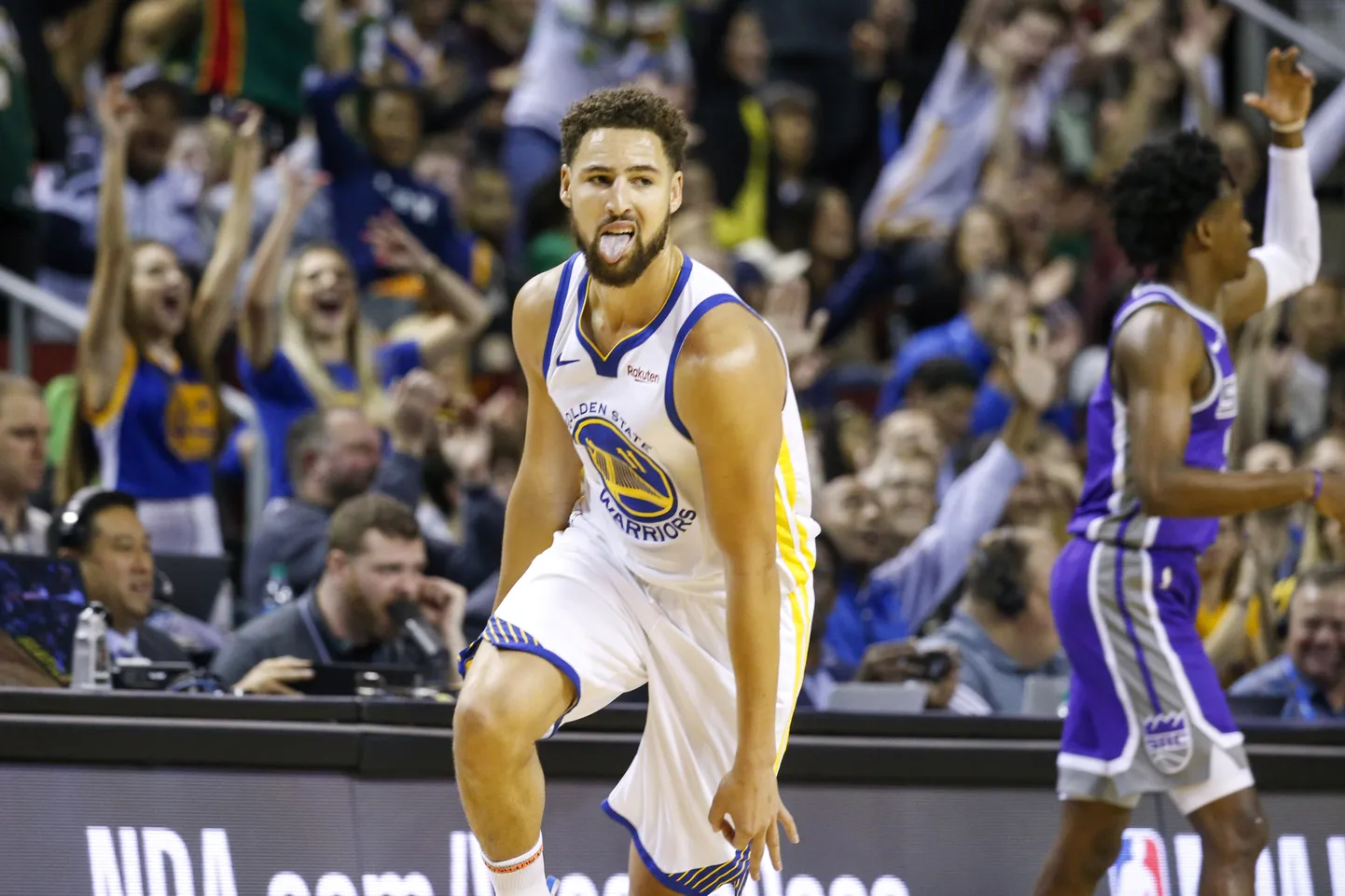 Golden State Warriorsi pallivõlur Klay Thompson.