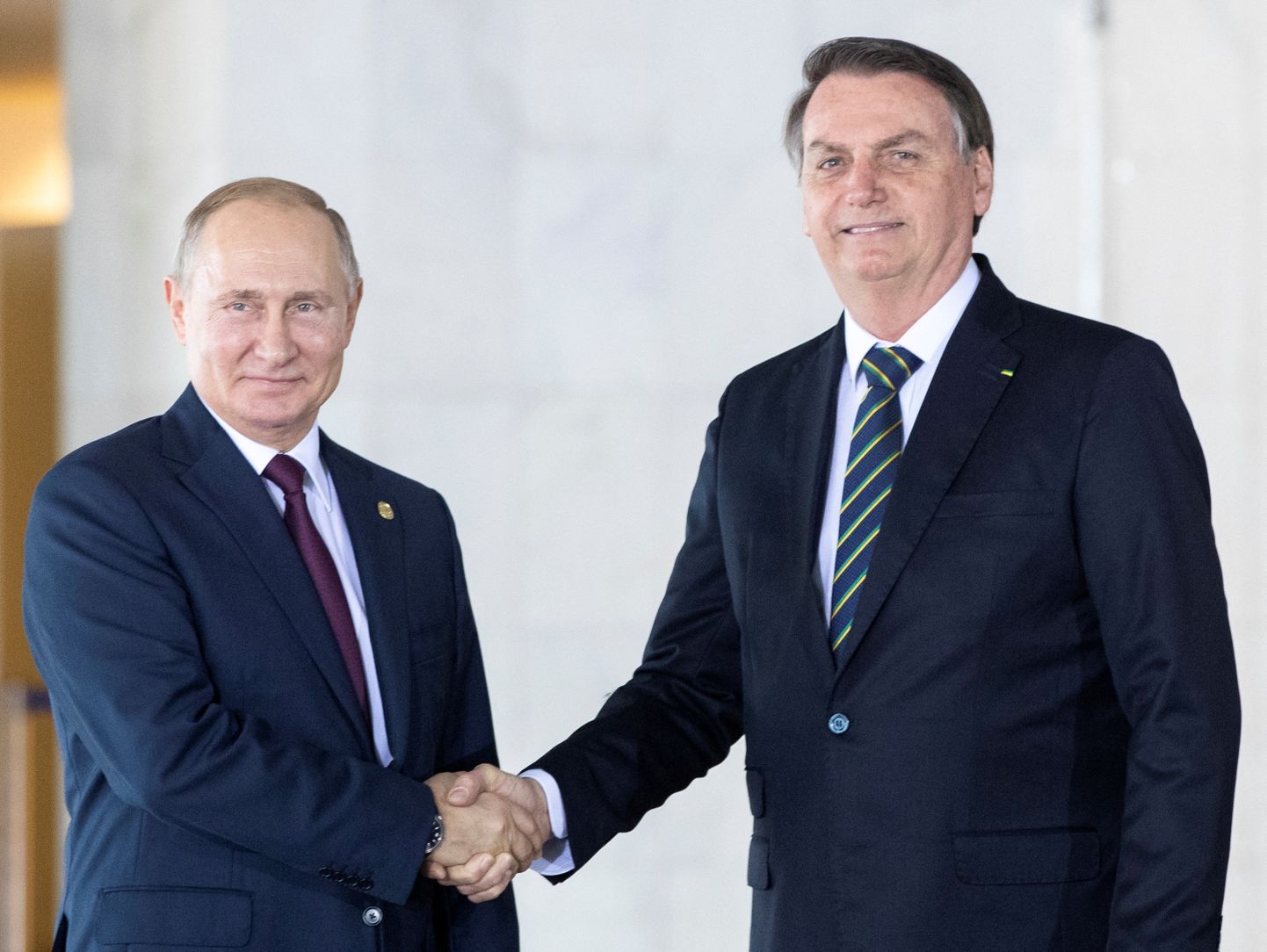 Venemaa president Vladimir Putin ja Brasiilia president Jair Bolsonaro.