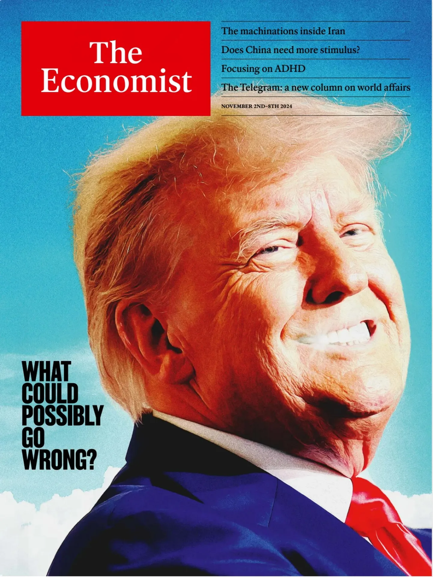 ENNUSTAB HALBA: Ka pärast valimisvõitu oli ingliskeelne meedia Trumpi
suhtes valdavalt väga kriitiline ja vaenulik. Nii näeb välja sel nädalal ilmunud The Economisti esikülg. Briti nädalakiri arutleb pikalt teemal, mis võib Trumpi uuel valitsemisajal valesti minna.
