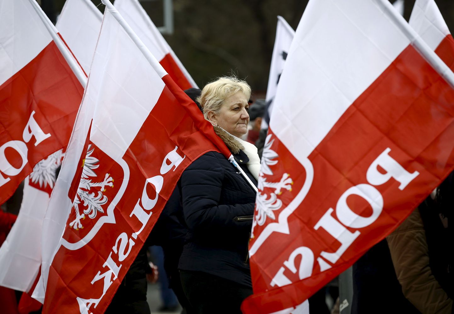 Polijas nacionālais karogs.