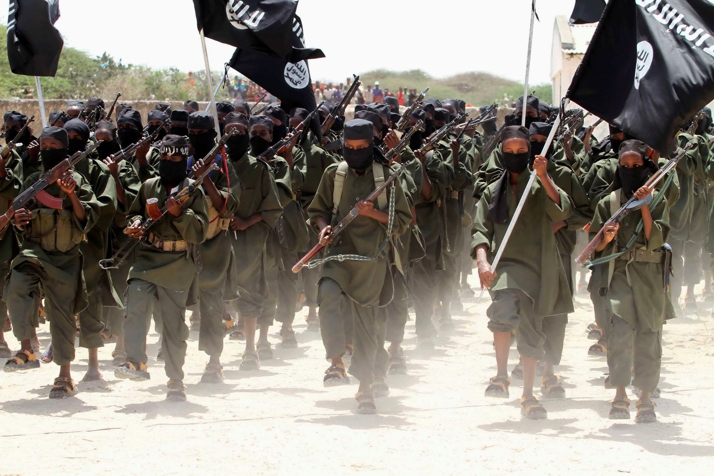 Äärmusrühmituse Al-Shabaab mässulised Somaalias.
