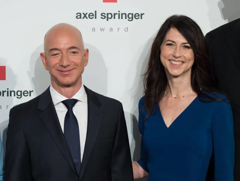 Jeff ja MacKenzie Bezos aprillis 2018 Saksamaal Berliinis