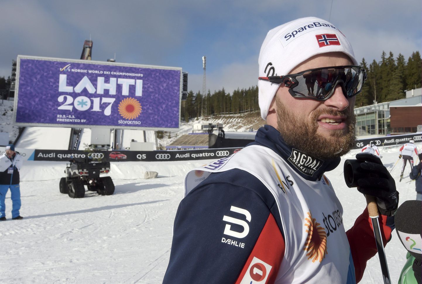 Petter Northug Lahti MMi suusastaadionil.