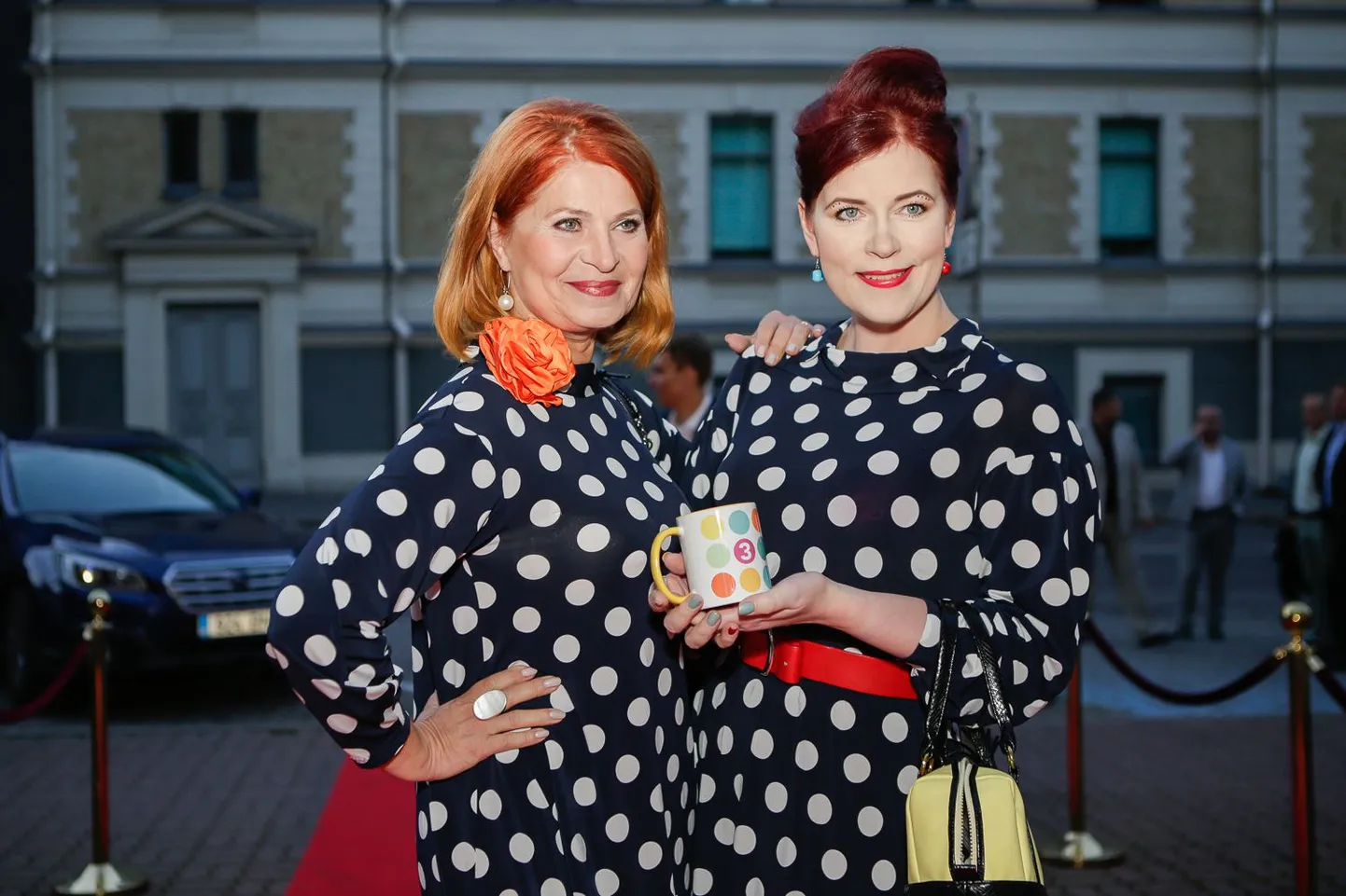 TV3 mummuline sügishooaja pidu. Sirje Eesmaa ja Annely Adermann