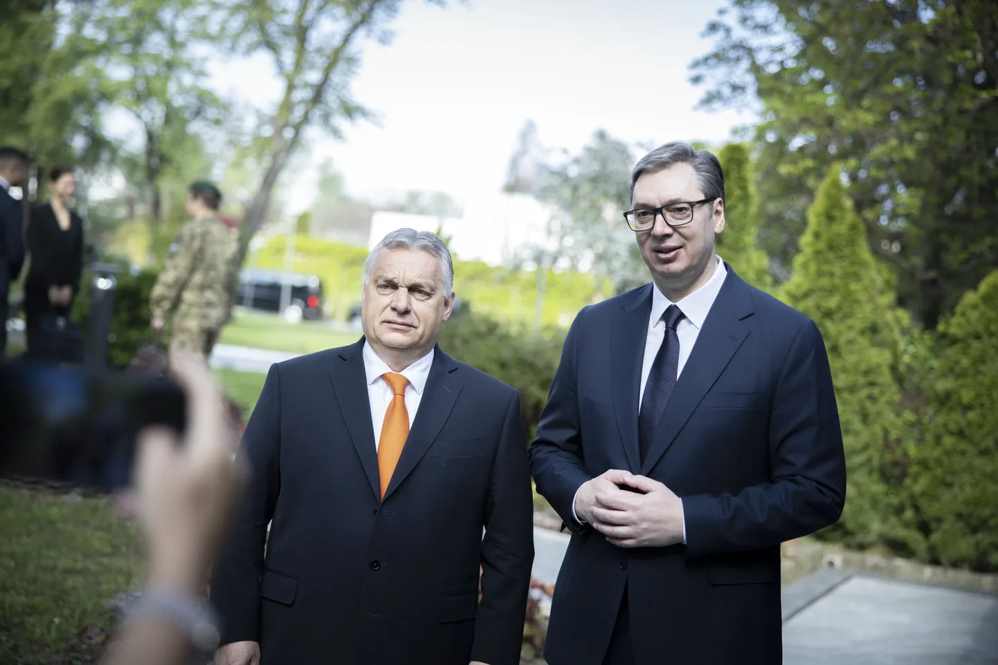 Ungari peaminister Viktor Orbán ja Serbia president Aleksandar Vučić Belgradis 22. aprilli 2023. aastal.