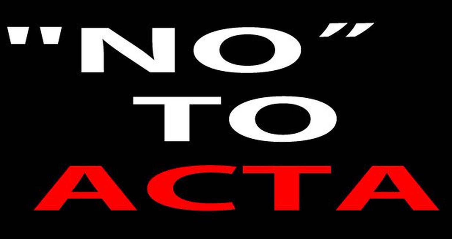 ACTA vastaste plakat.