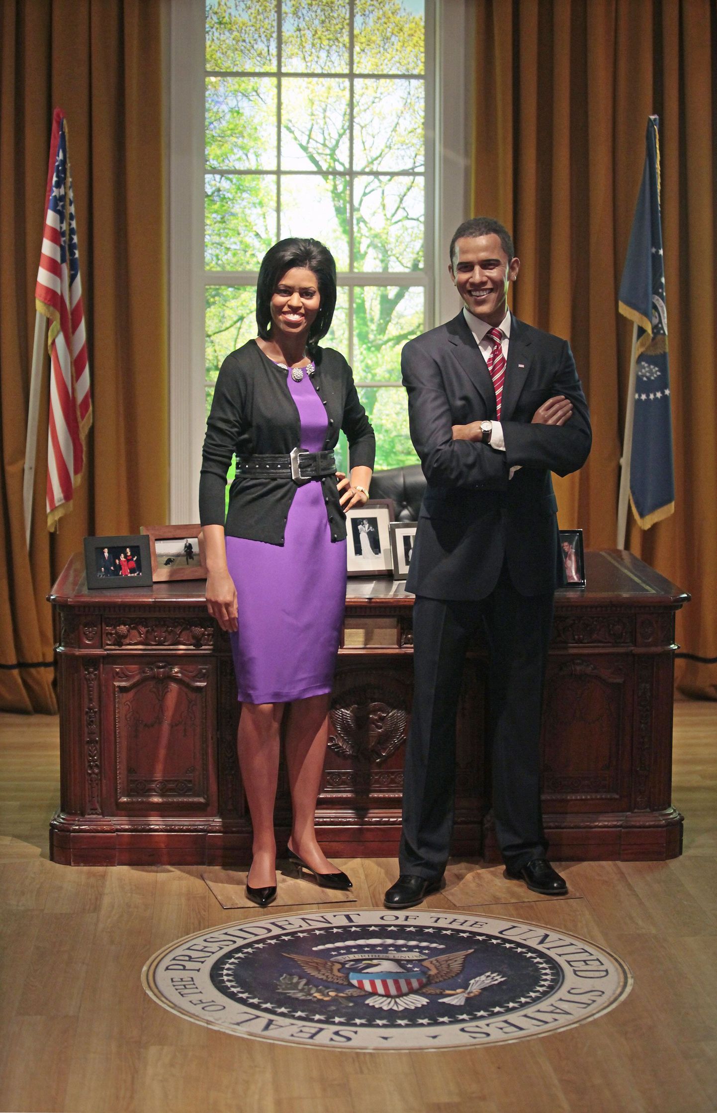 Michelle Obama ja Barack Obama vahakujud