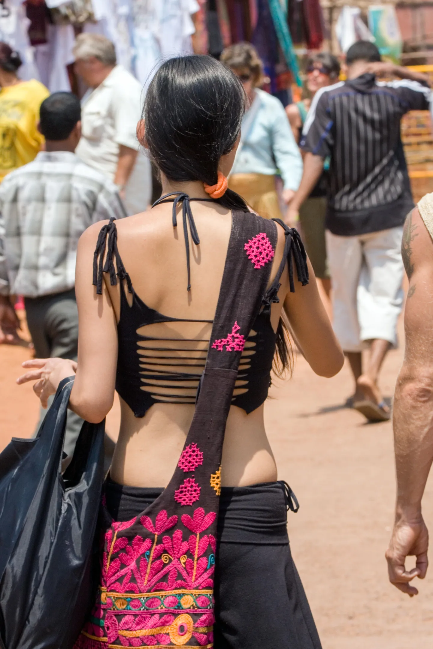 Napis rõivastuses turist Indias