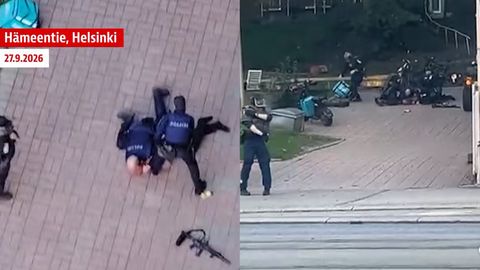 VIDEO ⟩ Politsei peatas Helsingis noaga ähvardanud mehe tulirelvaga