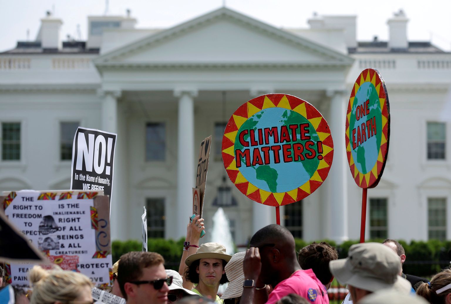 Kliimalepet pooldavad protestijad sel nädalal Washingtonis Valge Maja ees.