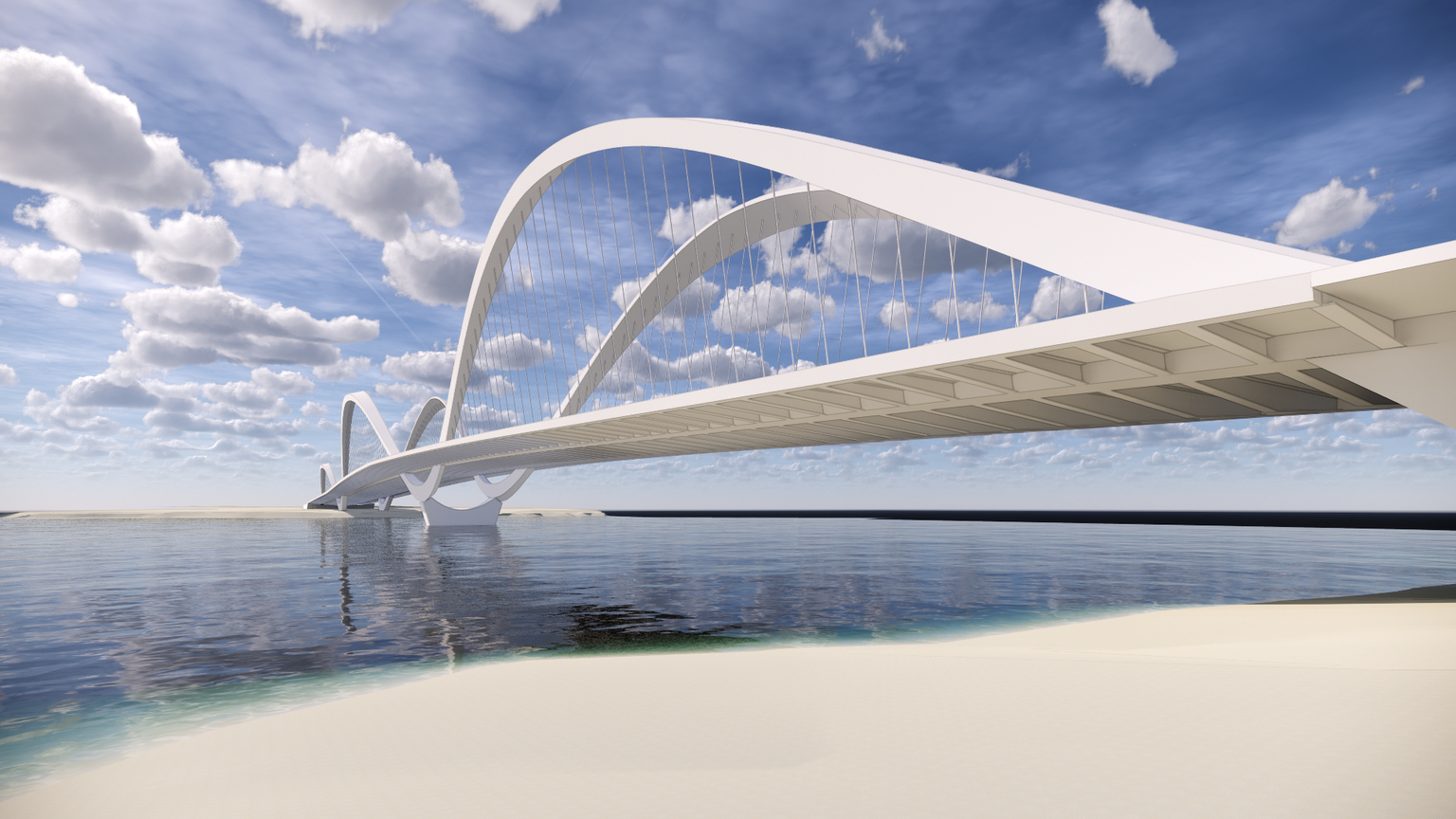 Pärnusse kavandatava Raba-Laia tänava silla konstruktsiooni mudel.