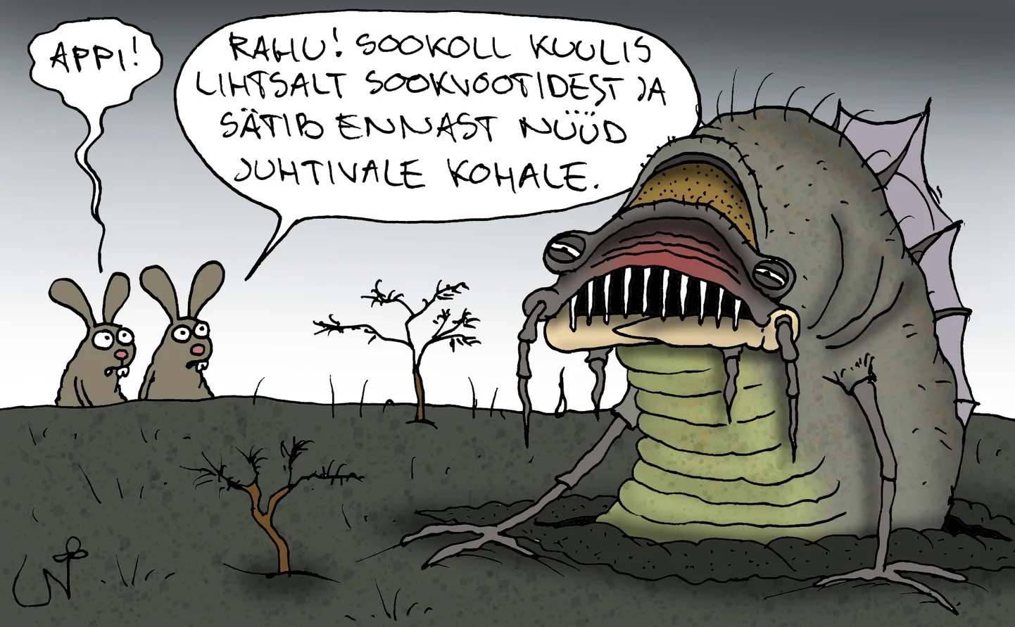 Urmas Nemvalts joonistab.