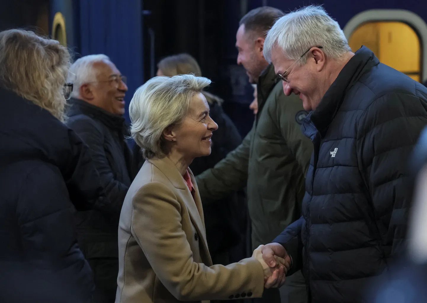 Eiropas Komisijas prezidente Urzula fon der Leiena un Ukrainas ārlietu ministrs Andrijs Sibiha tiekas Kijivā 2025.gada 24.februārī