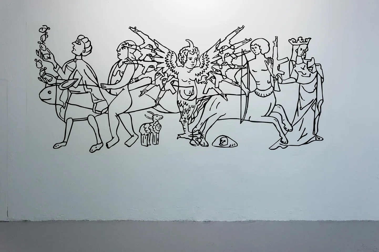 Fragment Svitlana Biedarieva teosest «Sõja morfoloogia» (2017).