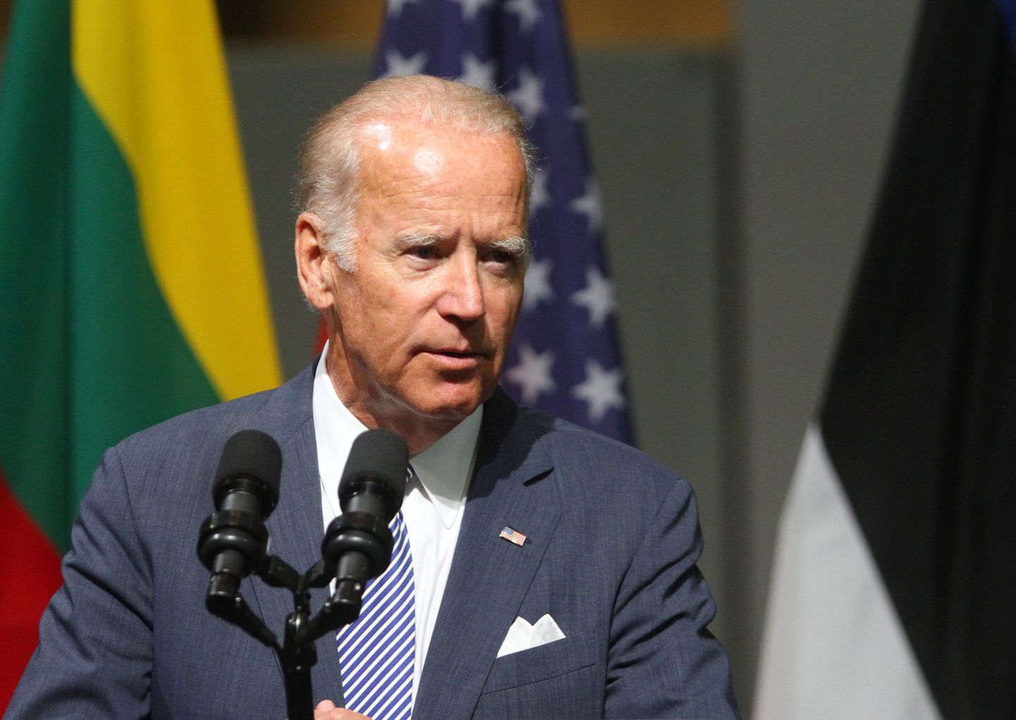 USA asepresident Joe Biden teisipäeval Riias kõnet pidamas.