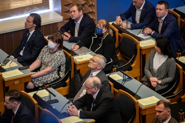Volodõmõr Zelenskõi videopöördumine Eesti riigikogus.