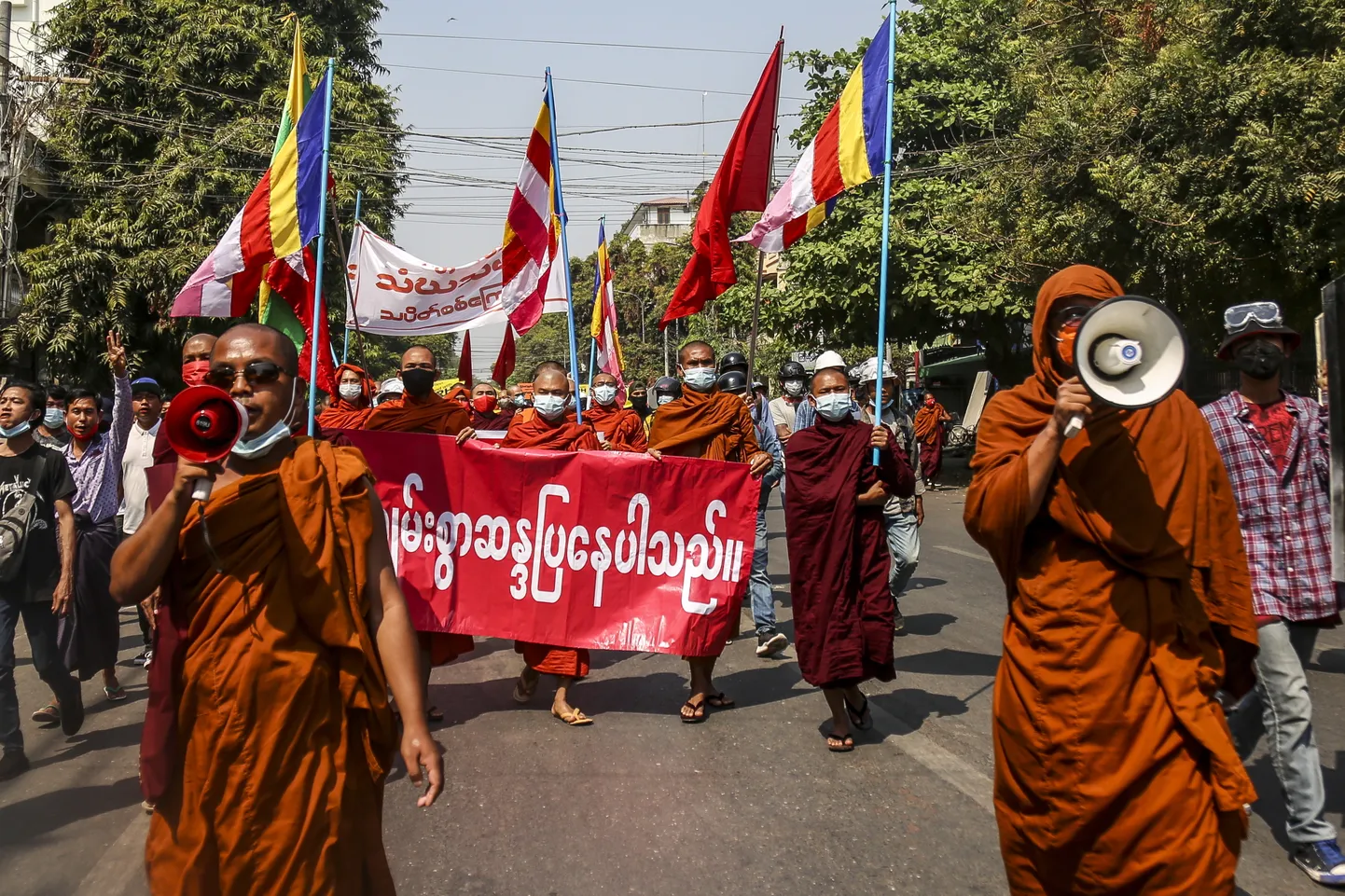 Meeleavaldajad Mandalays.