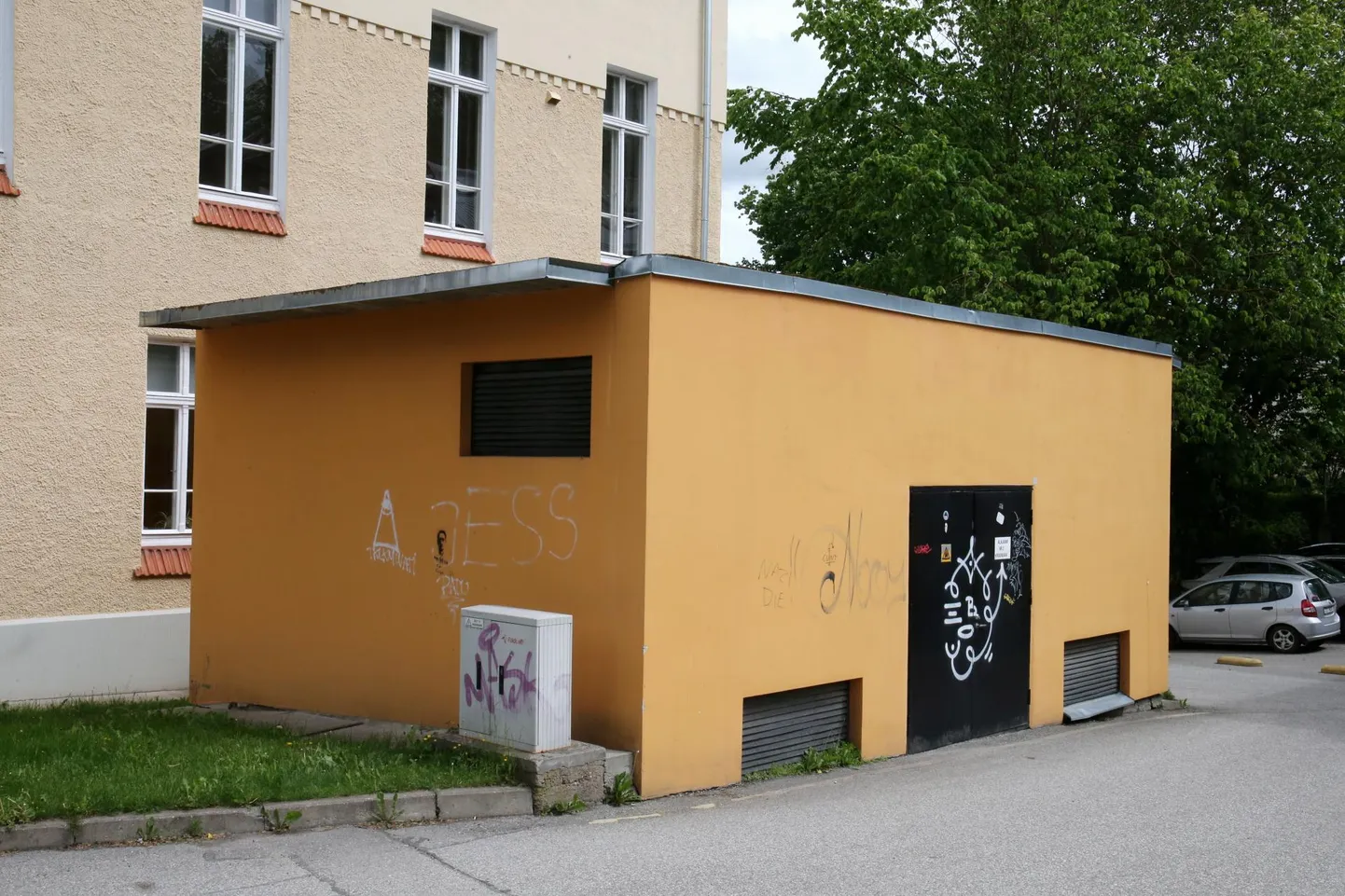Tartu Kesklinna kooli direktor Kersti Vilson rääkis koolimaja kõrval asuvast elektrialajaamast, mille peale on tema sõnul aeg-ajalt tänavakunstiteoseid ilmunud.