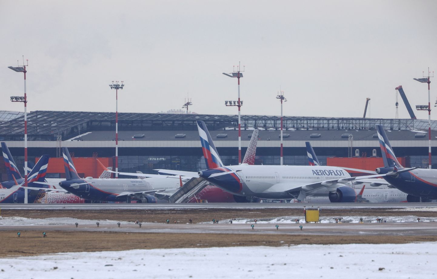 Aerofloti lennukid Šeremetjevo lennujaamas.