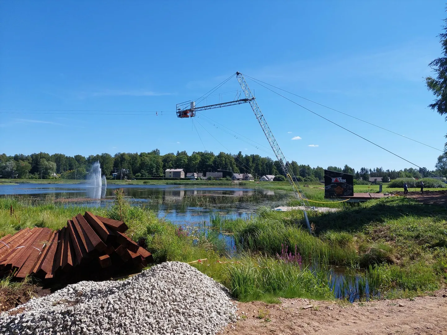 Tööd Põlva rannas on veel pooleli.
