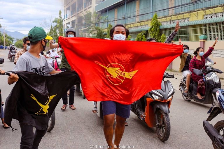 Protestid hunta liidri sünnipäeval Myanmaris. 