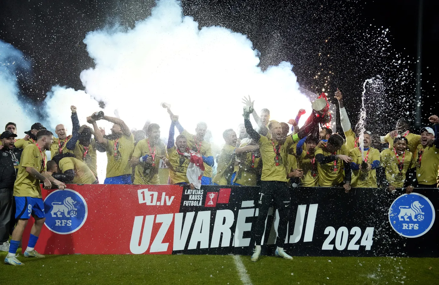 Latvijas kausa izcīņas finālspēle futbolā starp "FC RFS" un FK "Auda" "LNK" Sporta parkā.