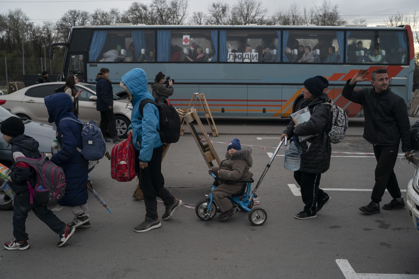 Украинские беженцы.