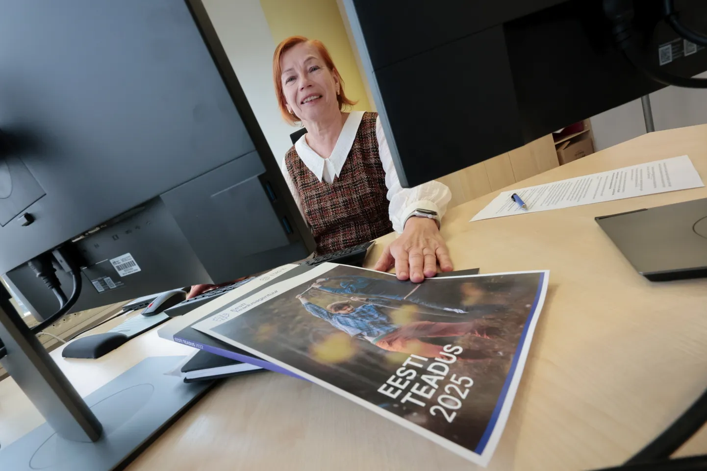 26.02.2025, Tartu
Eesti Teadusagentuuri tegevjuht Karin Jaanson oma kabinetis