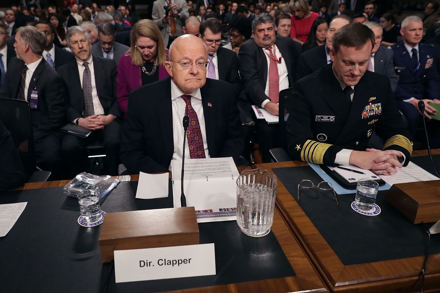 USA luurekoordinaator James Clapper ja NSA direktor admiral Michael Rogers.