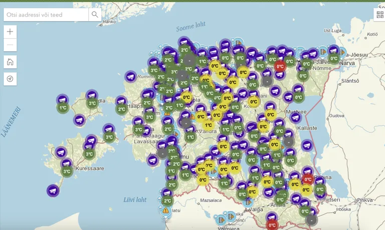 Teeolud kell pool seitse õhtul.
