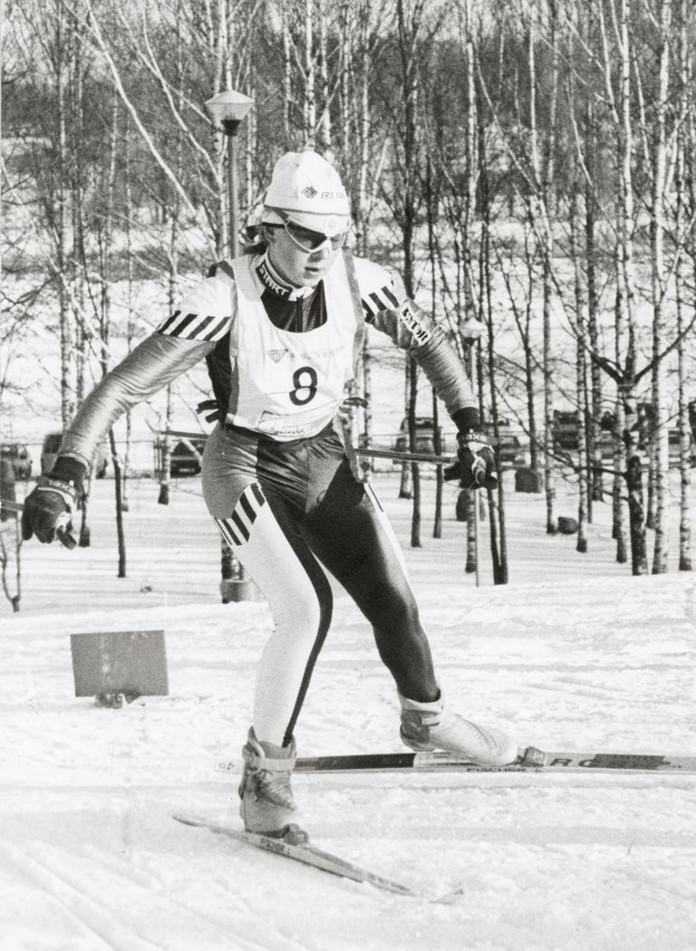 Vahetult Thunder Bay MM-il aset leidnud läbimurde eel: nooruke Kristina Šmigun-Vähi pargivõistlusel Tartus (1995).