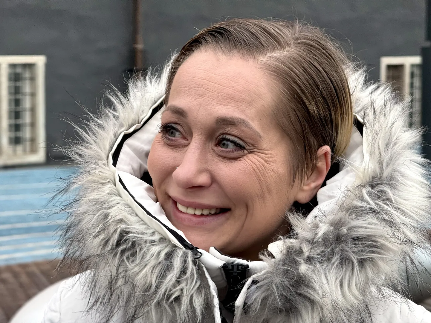 Нарвская народная активистка Татьяна Алексеева на инициированном ею митинге против повышения цены на тепло, проходившем 1 февраля у стен городской ратуши.
