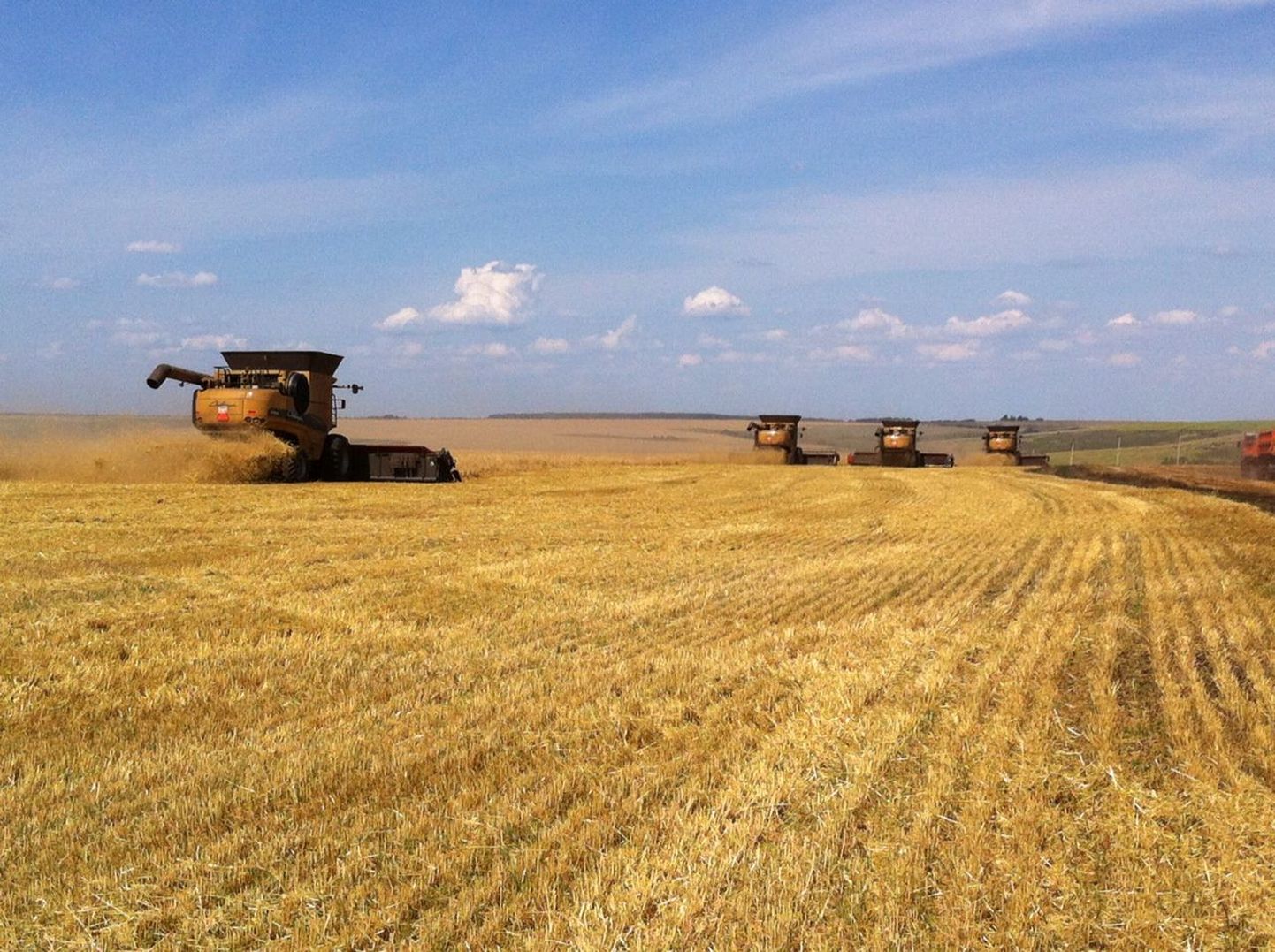 Viljakoristus Trigon Agri põllul Venemaal Penzas.