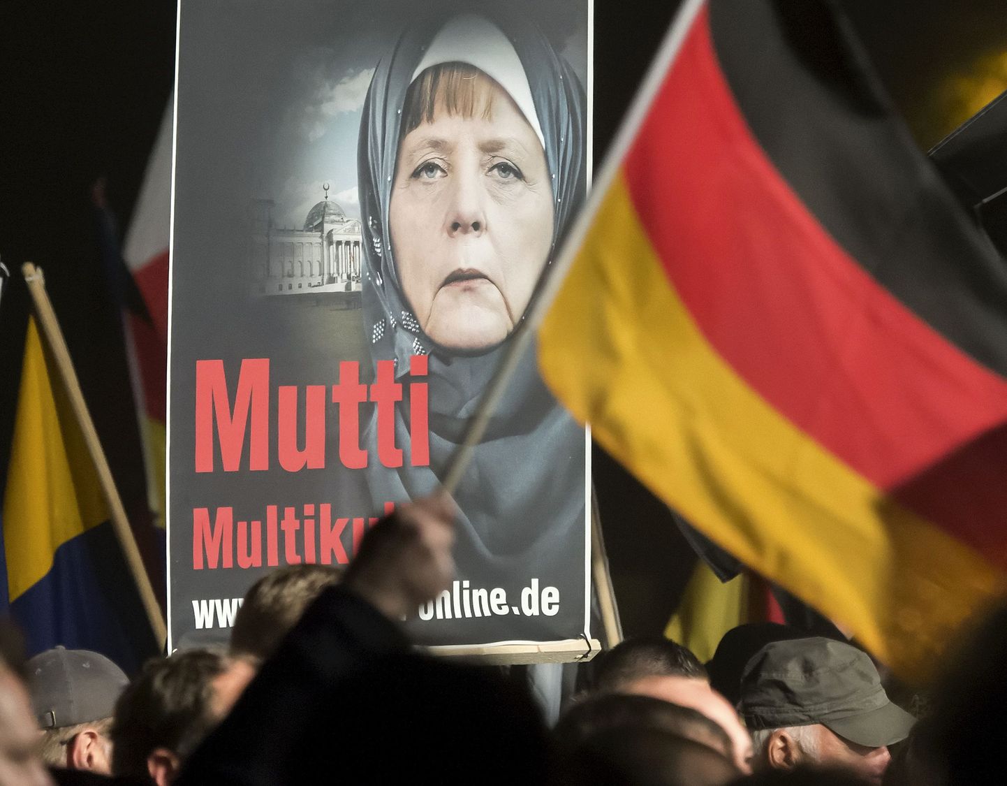 Erakonna Alternatiiv Saksamaale toetajate meeleavaldus mullu oktoobris Erfurtis.