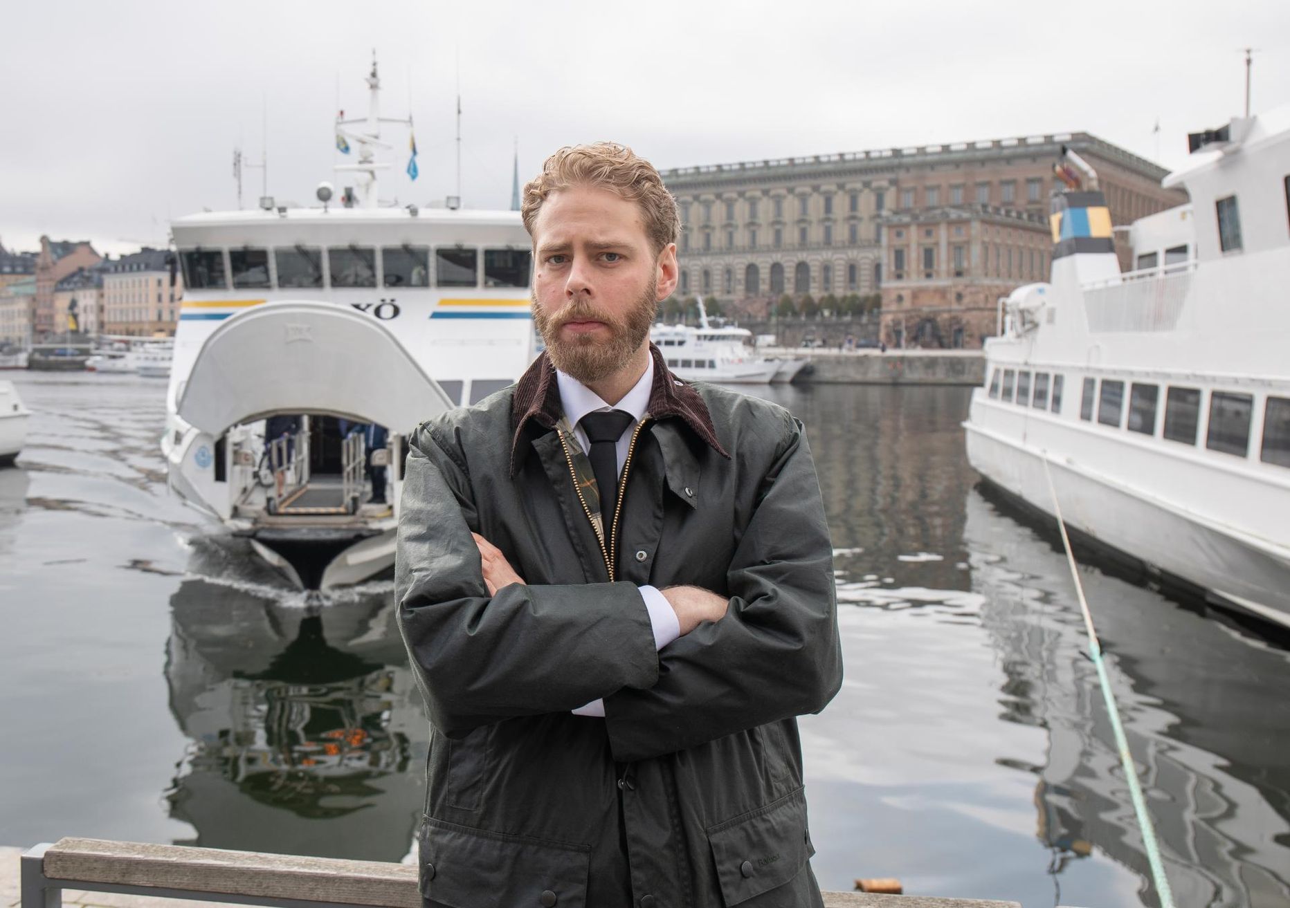 Режиссер фильма "Эстония - находка, которая изменит все" Хендрик Эвертссон в день премьеры фильма в Стокгольме.