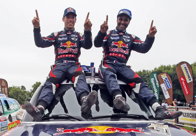 Võitu kaitsevad Nasser Al-Attiyah ja Matthieu Baumel. FOTOD: Scanpix