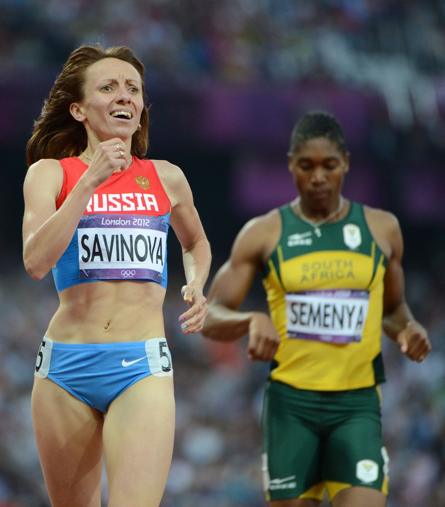 Maria Savinova võitis Caster Semenya ees naiste 800 meetri olümpiakulla.