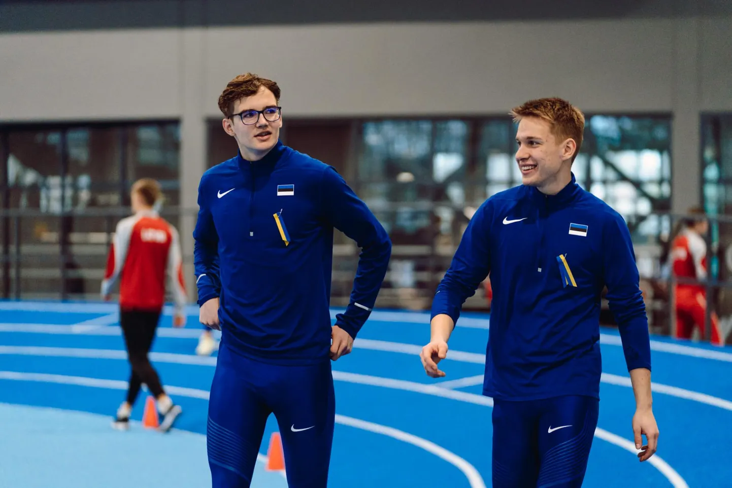 Viljandi noored kergejõustiklased Andreas Hantson (vasakul) ja Marten Roasto andsid oma suure panuse Eesti koondise Balti mitmevõistluse meistrivõistluste üldvõitu: Hantson esikoha 5227 ja Roasto teise koha 4995 punktiga.