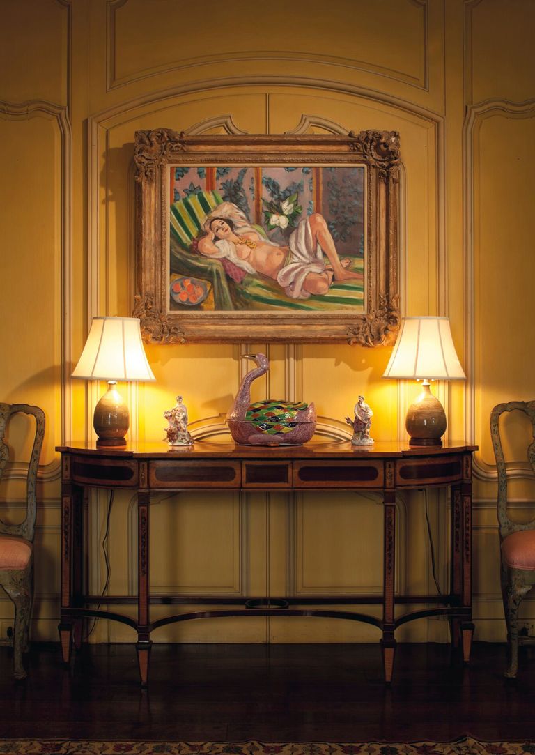 Henri Matisse'i maal «Odalisque couche aux magnolias» Rockefellerite New Yorgi osariigi kodu seinal