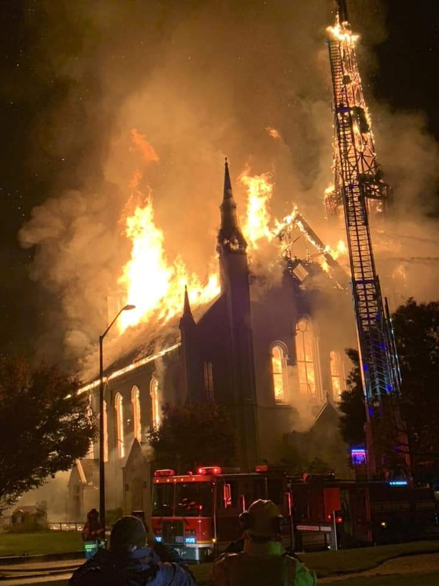 Пожар в церкви в США
