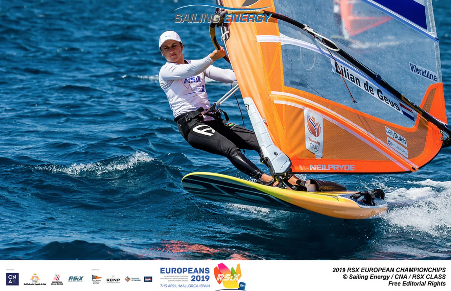 RS:X klassi naiste Euroopa meister, Lilian de Geus.