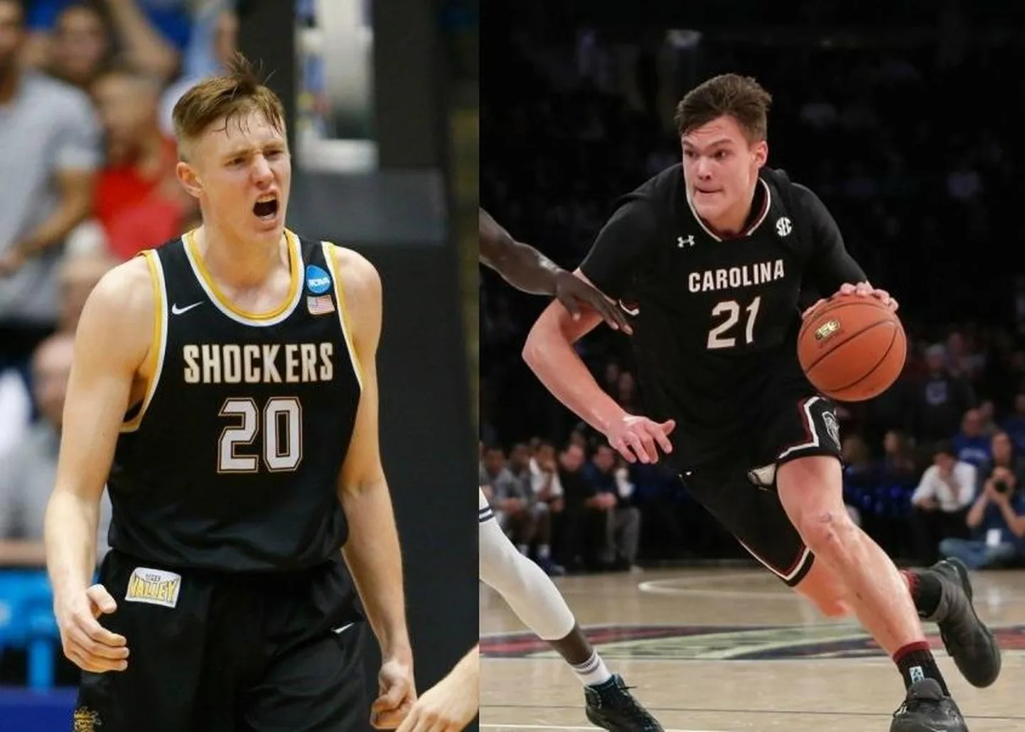 Rauno Nurger (vasakul) ja Maik-Kalev Kotsar näitavad oma oskusi 3x3 korvpallis laupäeval Rakveres.